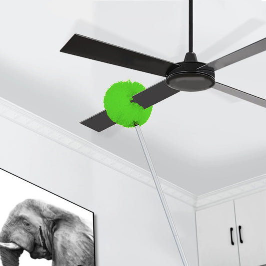 ROUND FAN DUSTER WITH SMALL HANDLE
