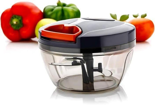 Pandashopee 450ML Manual Dori Chopper – 3 Blade Vegetable & Onion Cutter