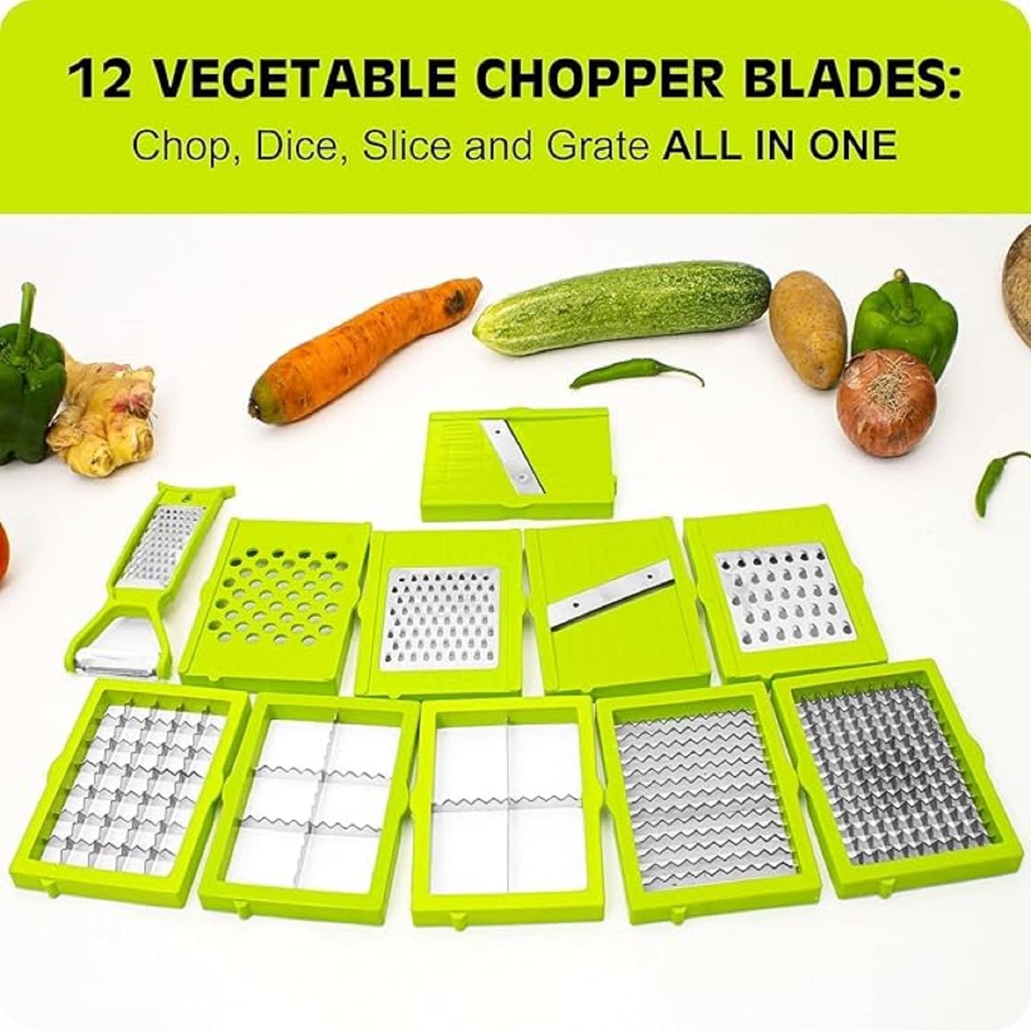 12 in 1 Multipurpose Vegetable & Fruit Chopper